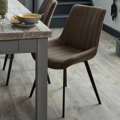 faux leather Grey Dining Chair