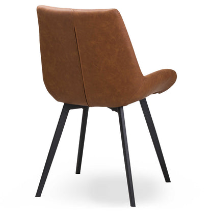 Faux Leather Malmo Tan Dining Chair