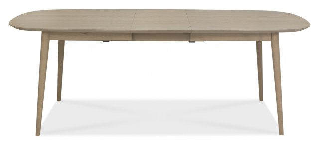 6-8 Seater 175/215cm Extending White Scandi Oak Dining Table with Solid Beech Legs