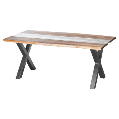 Live Edge River Feature Dining Table Seats 4 - 6