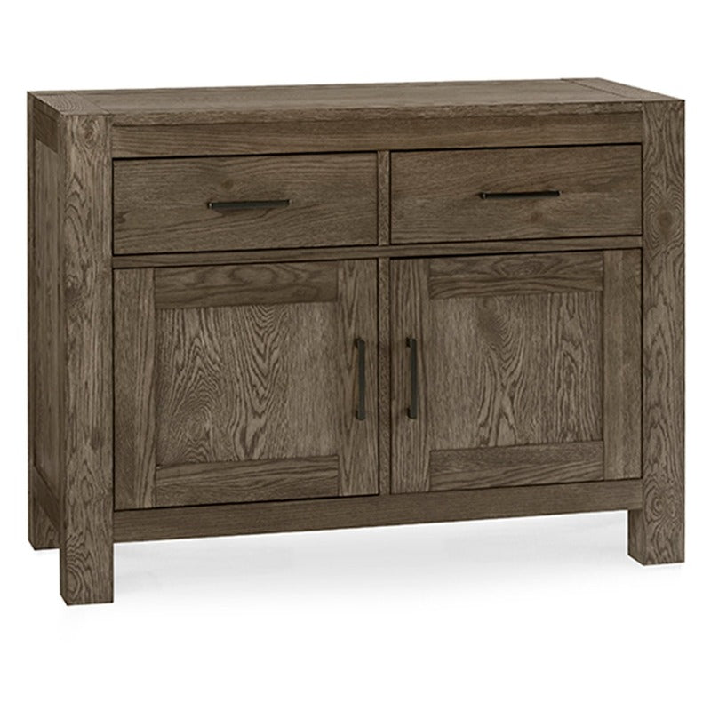 Dark Oak Sideboard with Soft Close Drawers and Storage Shelves