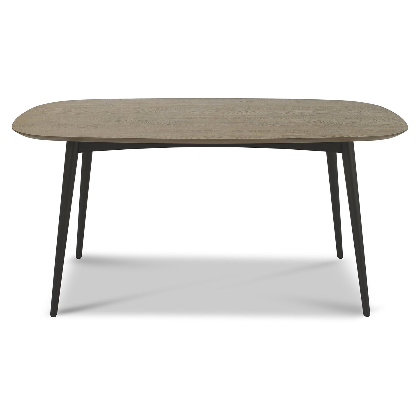 6 Seater 175cm Vintage Scandinavian Style Dining Table with a Weathered Oak Top and Peppercorn Painted legs