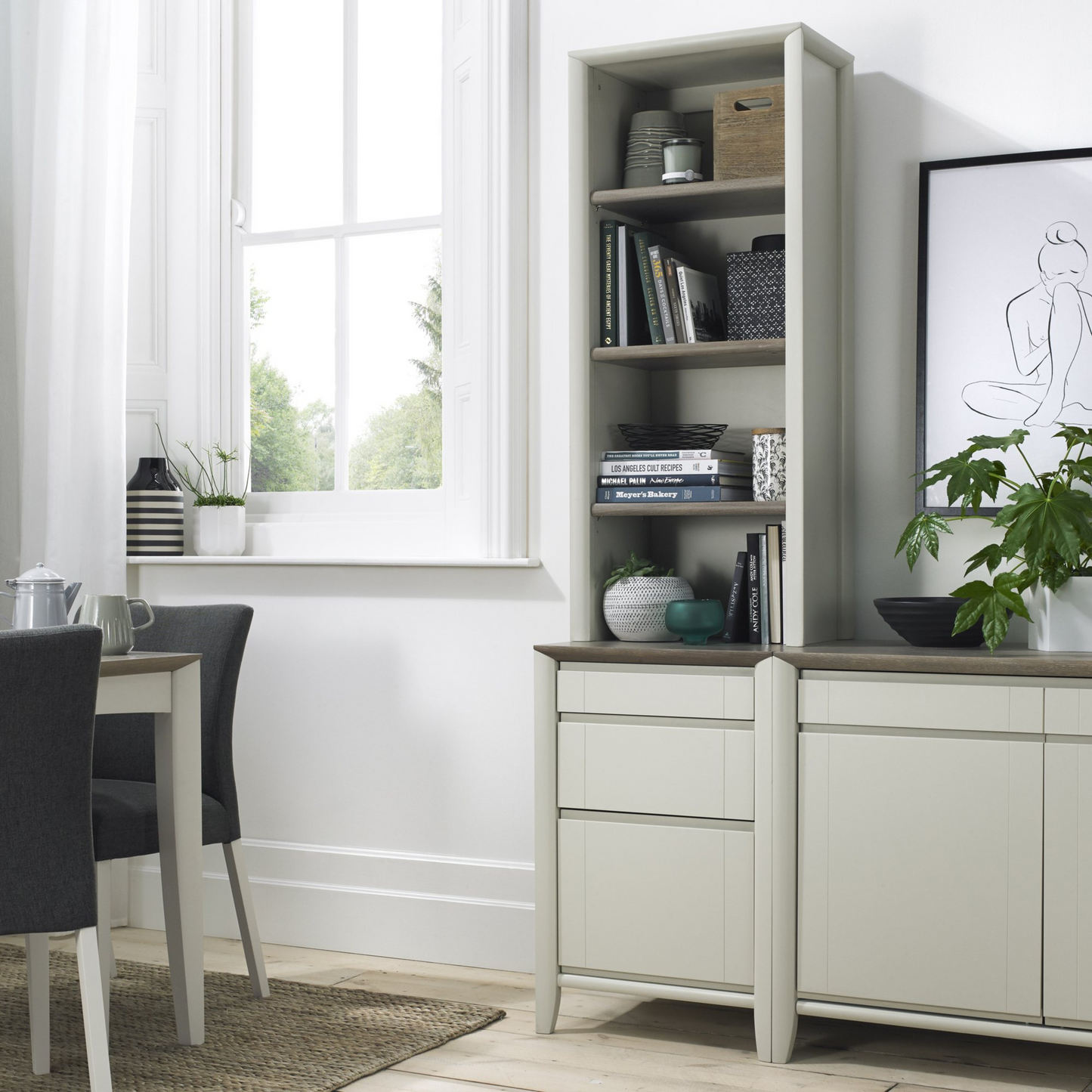 Grey Washed White Oak Veneer Topped Filing Cabinet