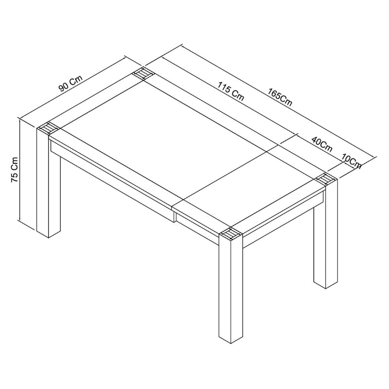 4-6 Seater 125-165cm Extending Light Oak Dining Table