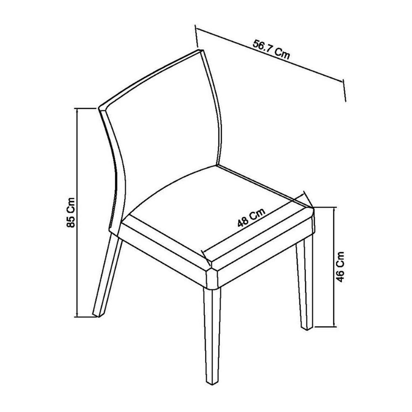 Pair of Upholstered Titanium Fabric Dining Chairs with Solid Beech Legs