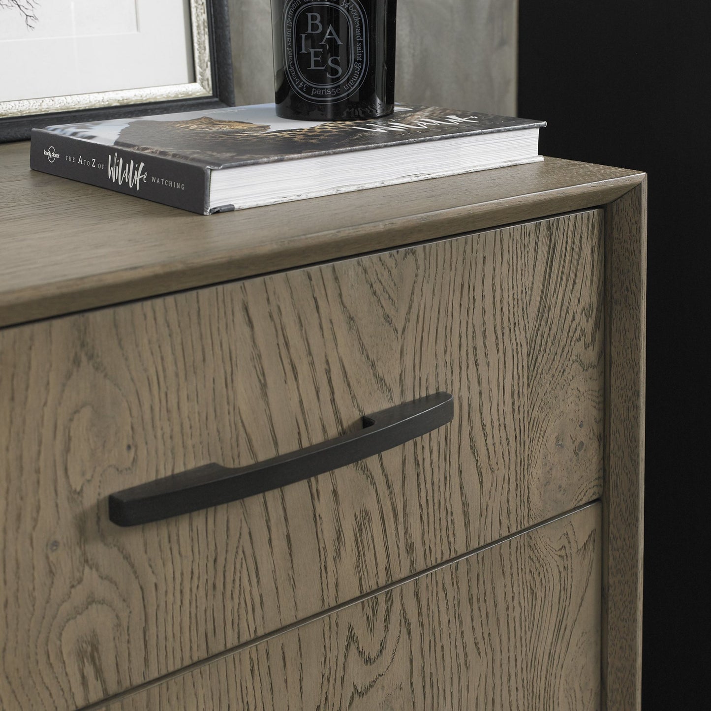 155cm Vintage Weathered Oak Sideboard Unit with Peppercorn Painted Legs