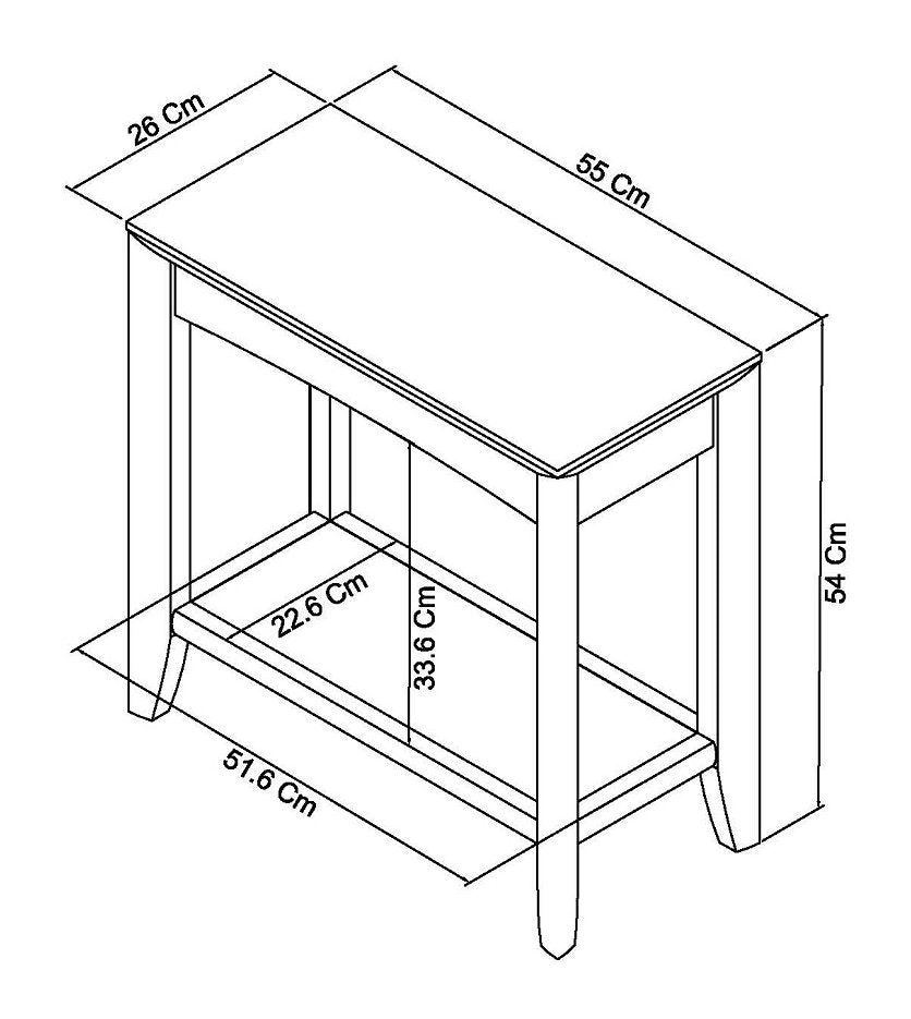 White Oak Veneer Side Table