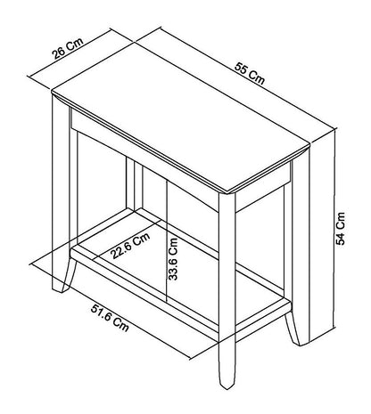 White Oak Veneer Side Table