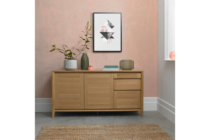 White Oak Veneer Wide Sideboard