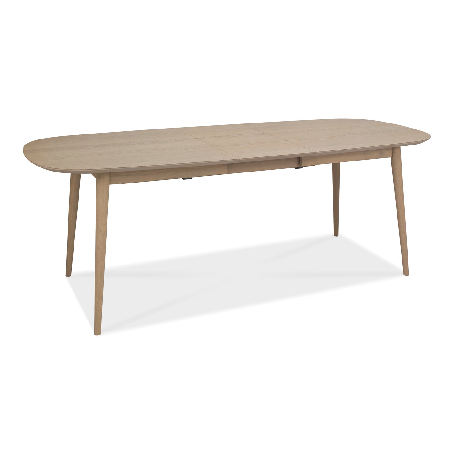 6-8 Seater 175/215cm Extending White Scandi Oak Dining Table with Solid Beech Legs