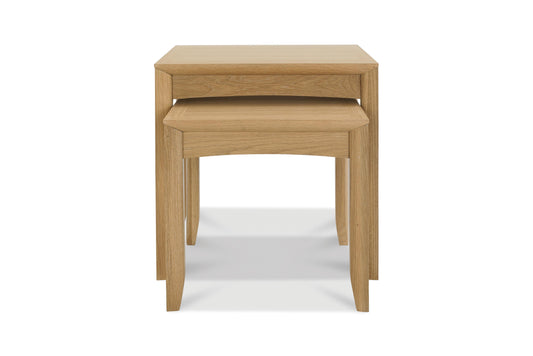 White Oak Veneer Nest of Side Tables