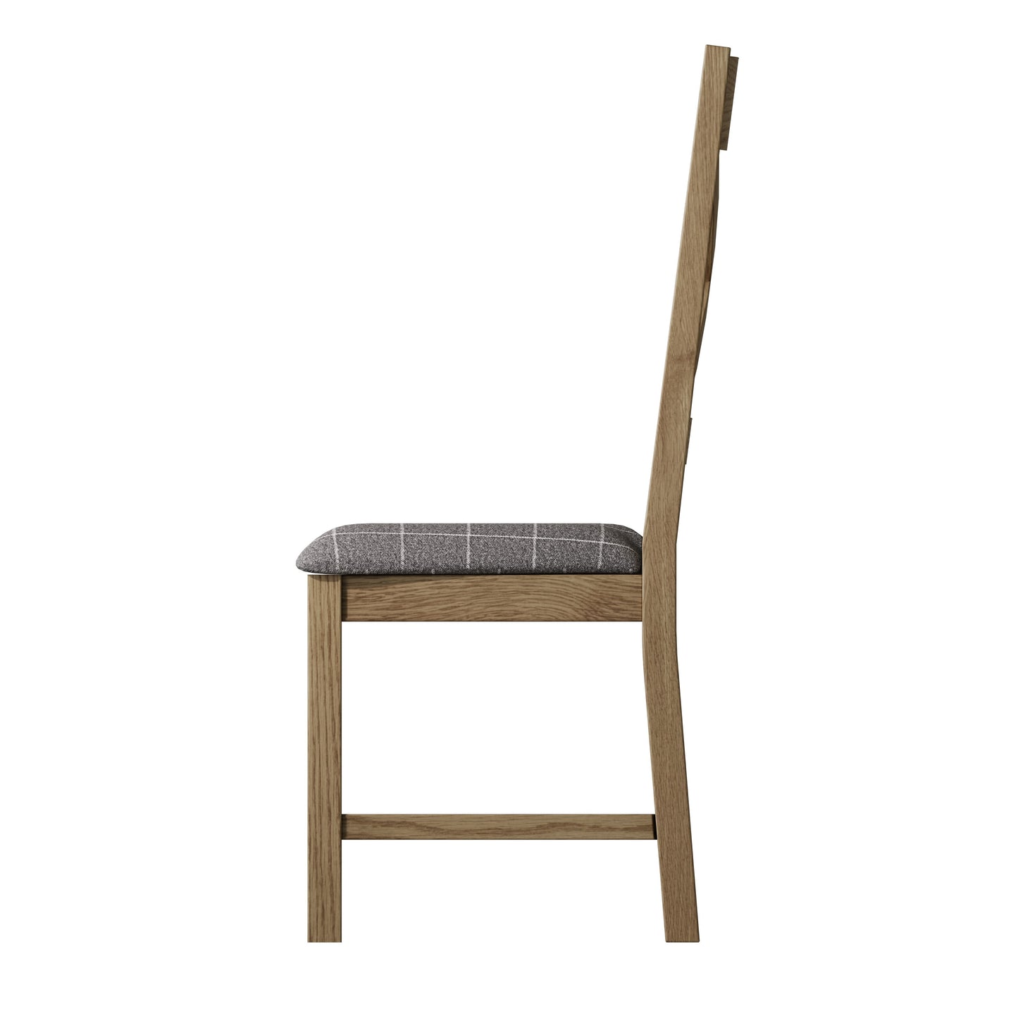 Set of 2 - Grey Cross Backed Oak Dining Chair