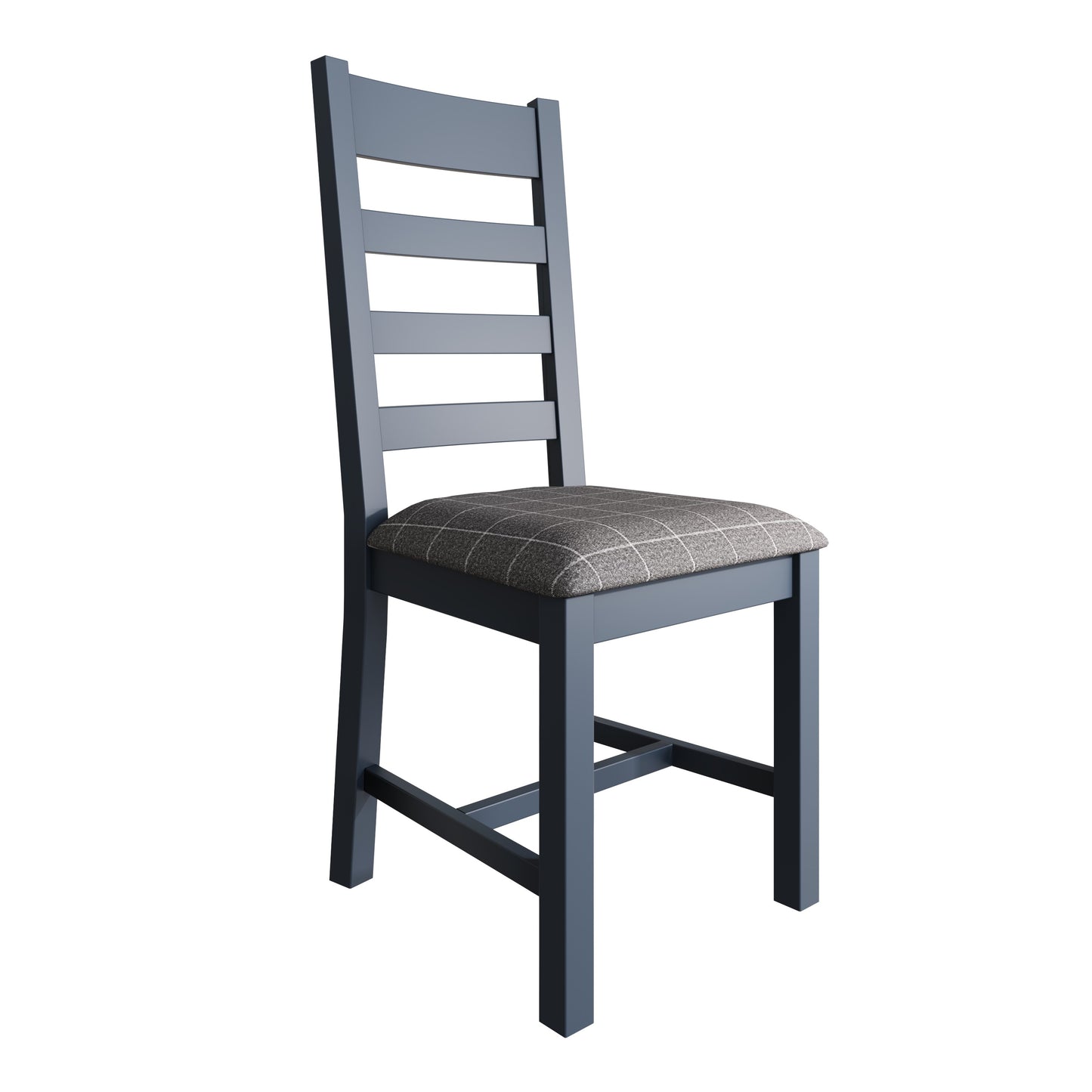 Set of 2 - Slatted Blue Dining Chair