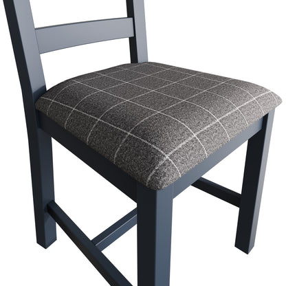 Set of 2 - Slatted Blue Dining Chair