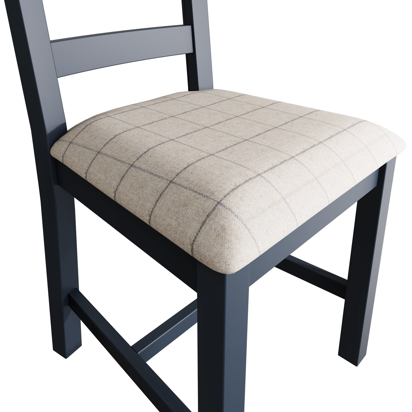 Set of 2 - Slatted Blue Dining Chair