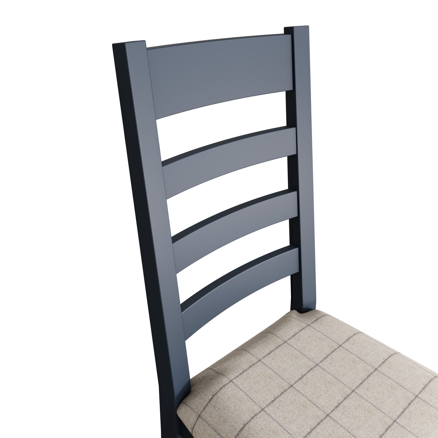 Set of 2 - Slatted Blue Dining Chair