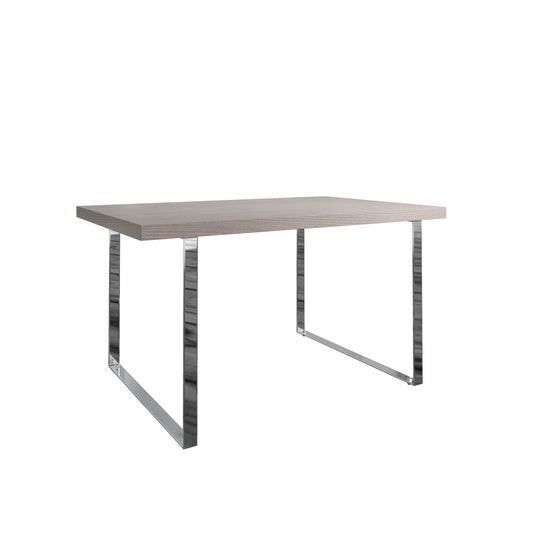 1.4M Silver Oak Chrome Leg Dining Table Seats 4 - 6