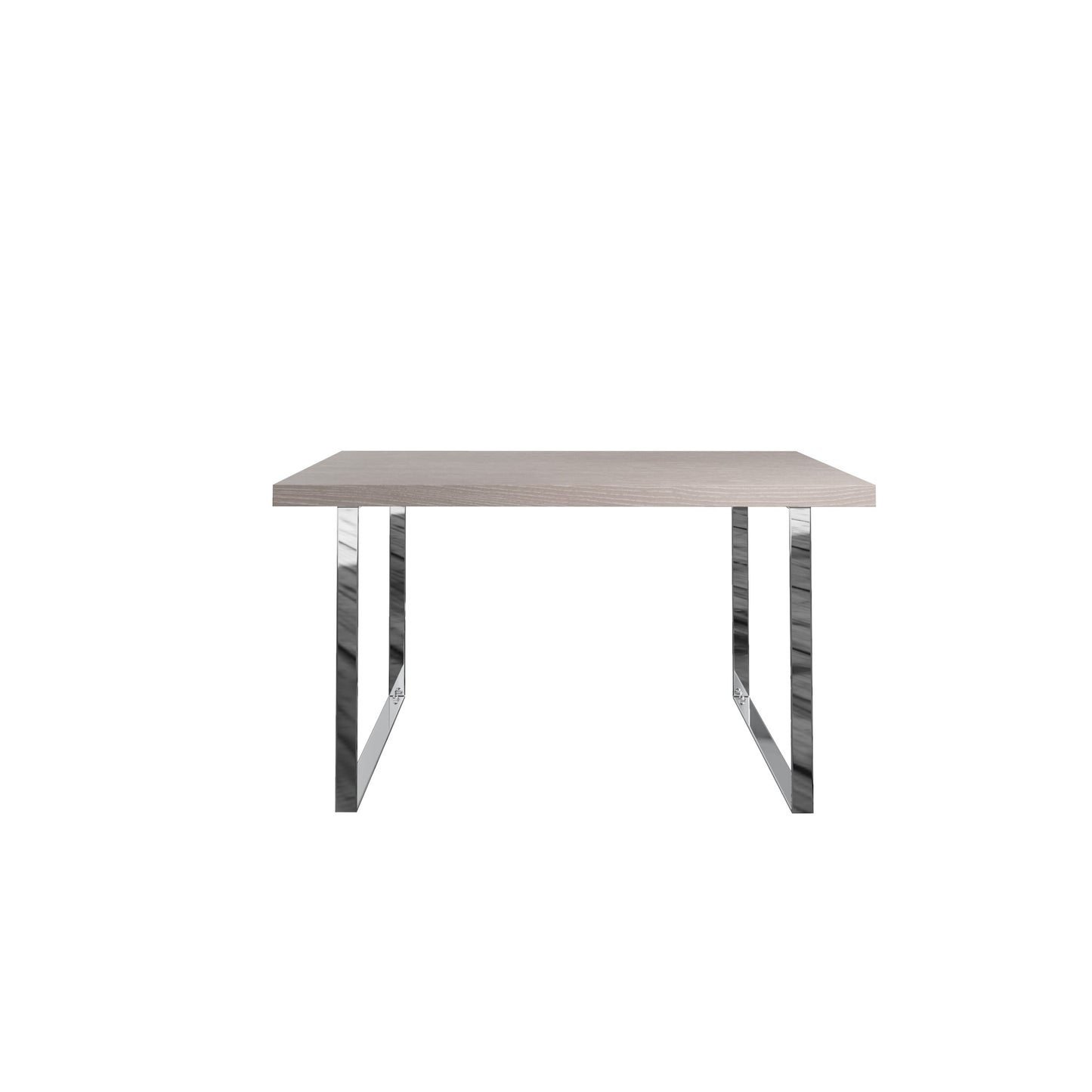 1.4M Silver Oak Chrome Leg Dining Table Seats 4 - 6