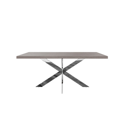 4-6 Seater 1.8M Silver Oak Vaneer Spider Leg Dining Table