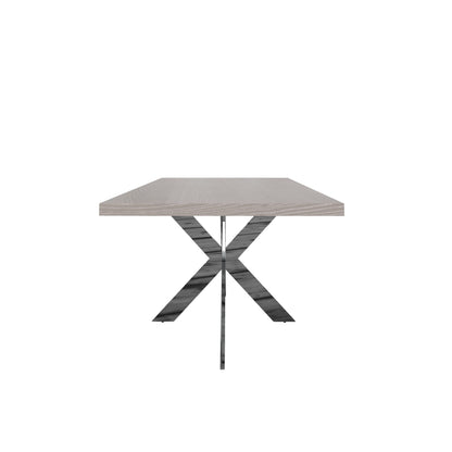 4-6 Seater 1.8M Silver Oak Vaneer Spider Leg Dining Table