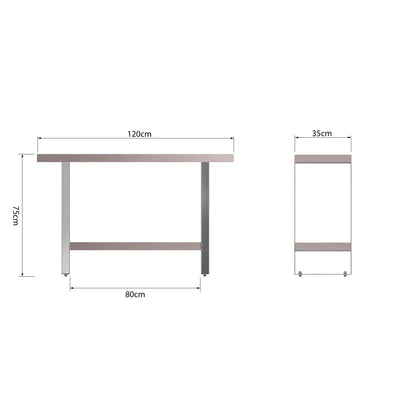 Silver Oak Console Table