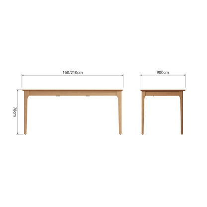 1.6M Scandinavian Style Extending Table with Natural Oak Finish Seats 6 - 8